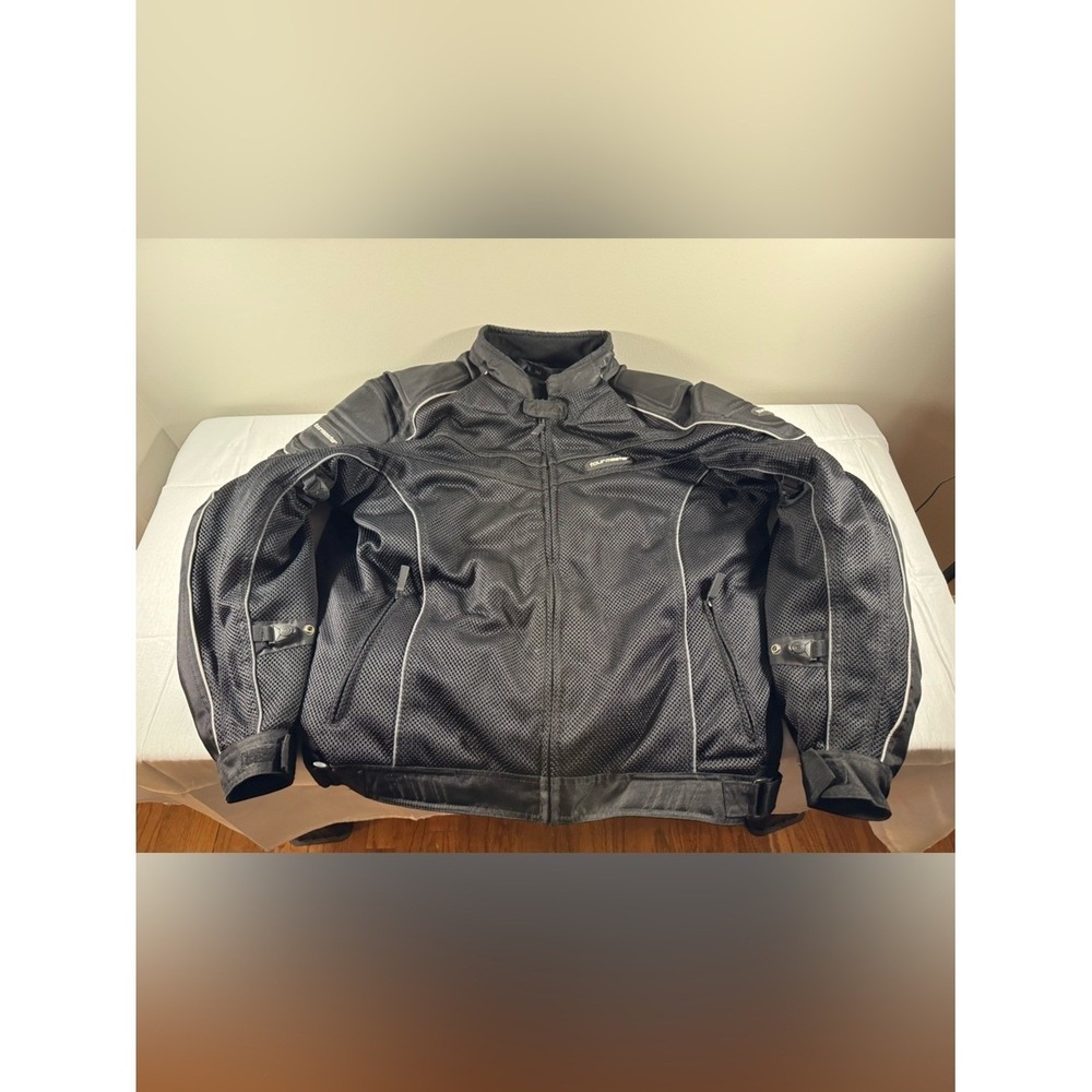 Tour Master Intake Series 2 Mesh Motorcycle Jacket Mens Tall 2XLT Black Armor